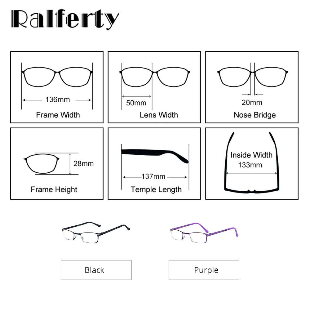 Ralfterty Unisex Full Rim Small Square Alloy Folding Hyperopic Folding Reading Glasses D827