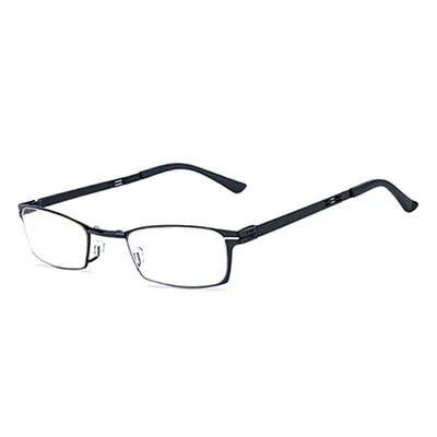 Ralfterty Unisex Full Rim Small Square Alloy Folding Hyperopic Folding Reading Glasses D827