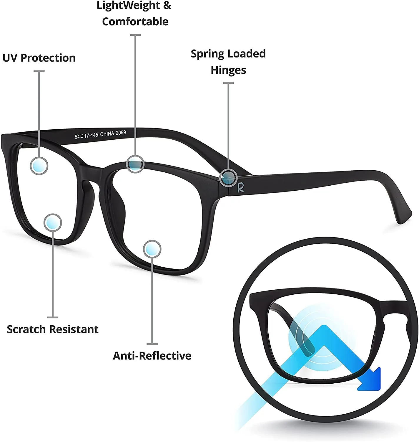 Readerest blue-light-blocking-reading-glasses-black-0-75-magnification