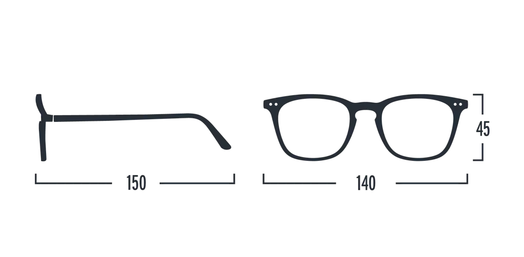 Reading Glasses - E - Black