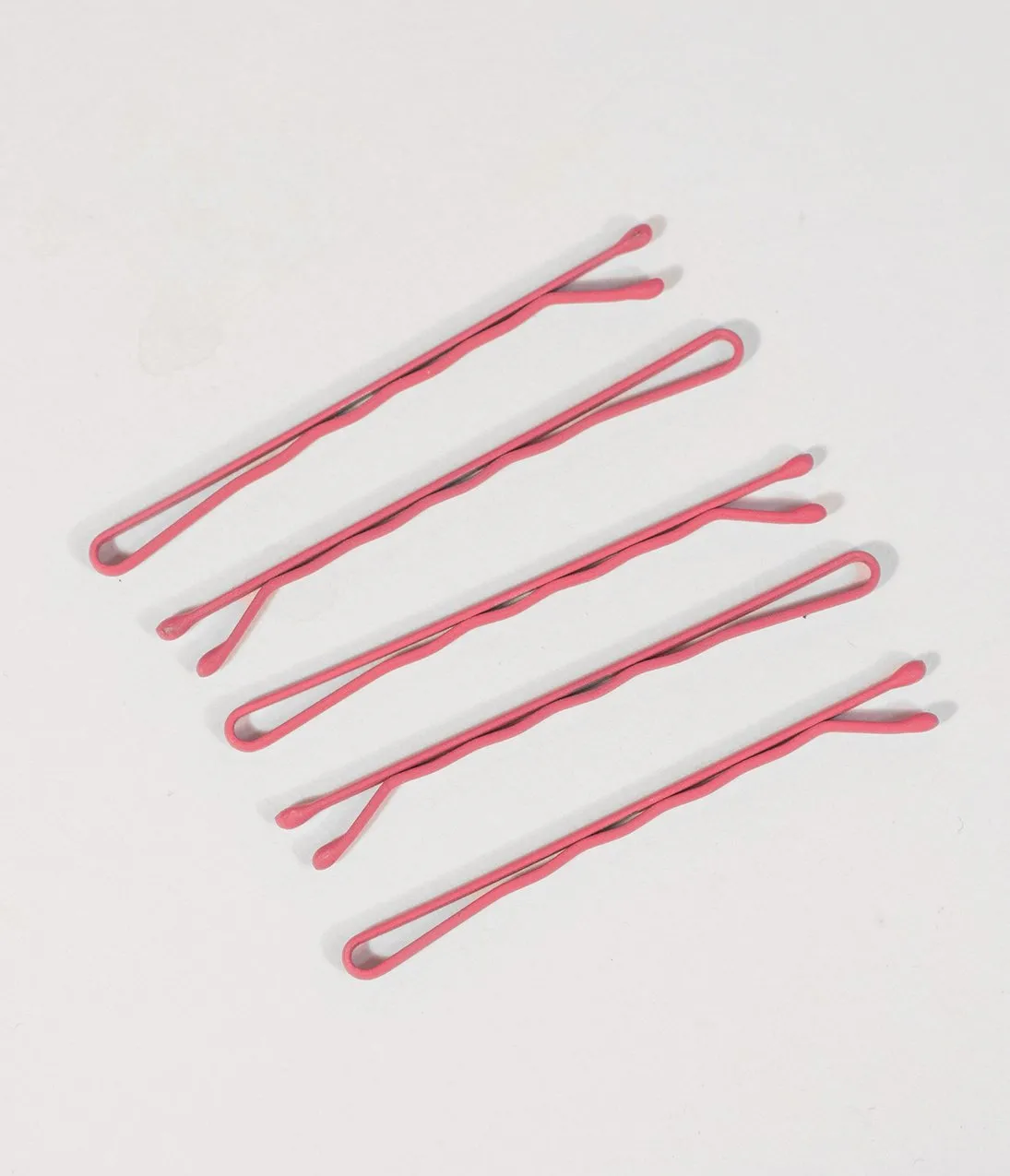 Retro Style Raspberry Pink Matte Bobby Pins