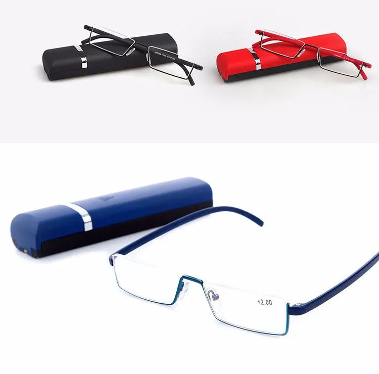 Reven Jate Unisex Semi Rim Rectangle Alloy Reading Glasses R131