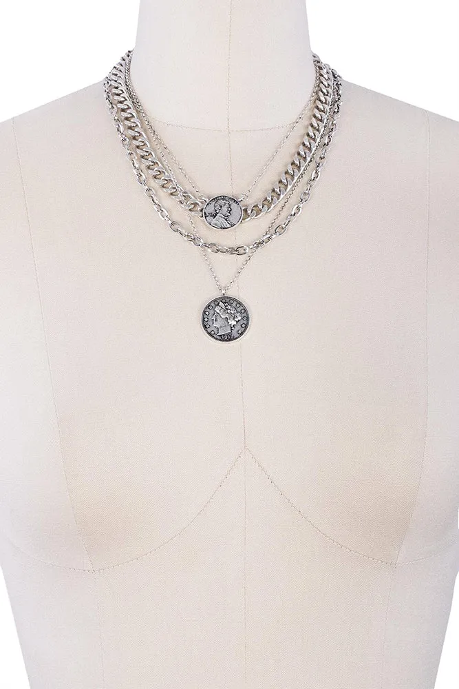 Saachi Sikka Coin Layered Chain Necklace