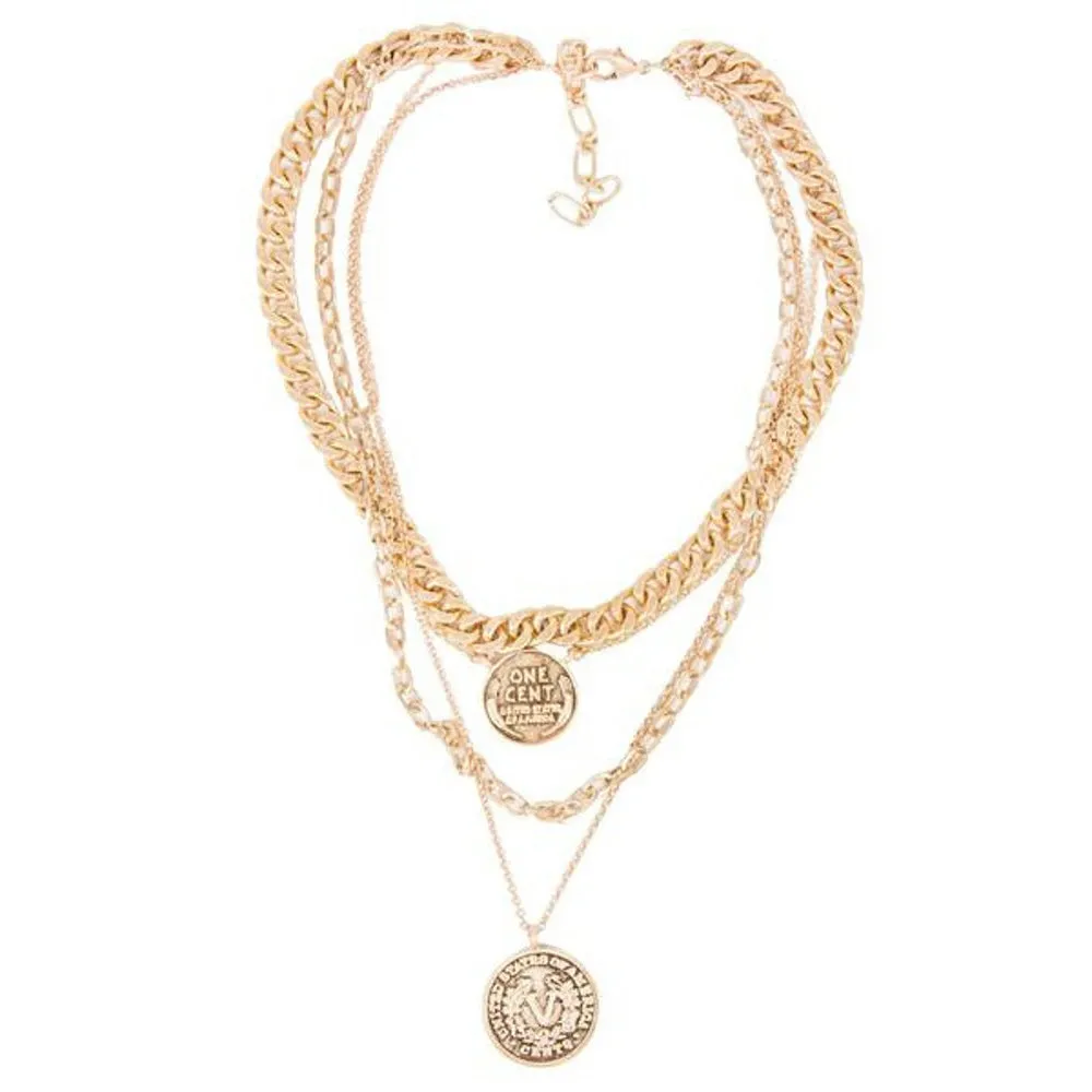 Saachi Sikka Coin Layered Chain Necklace