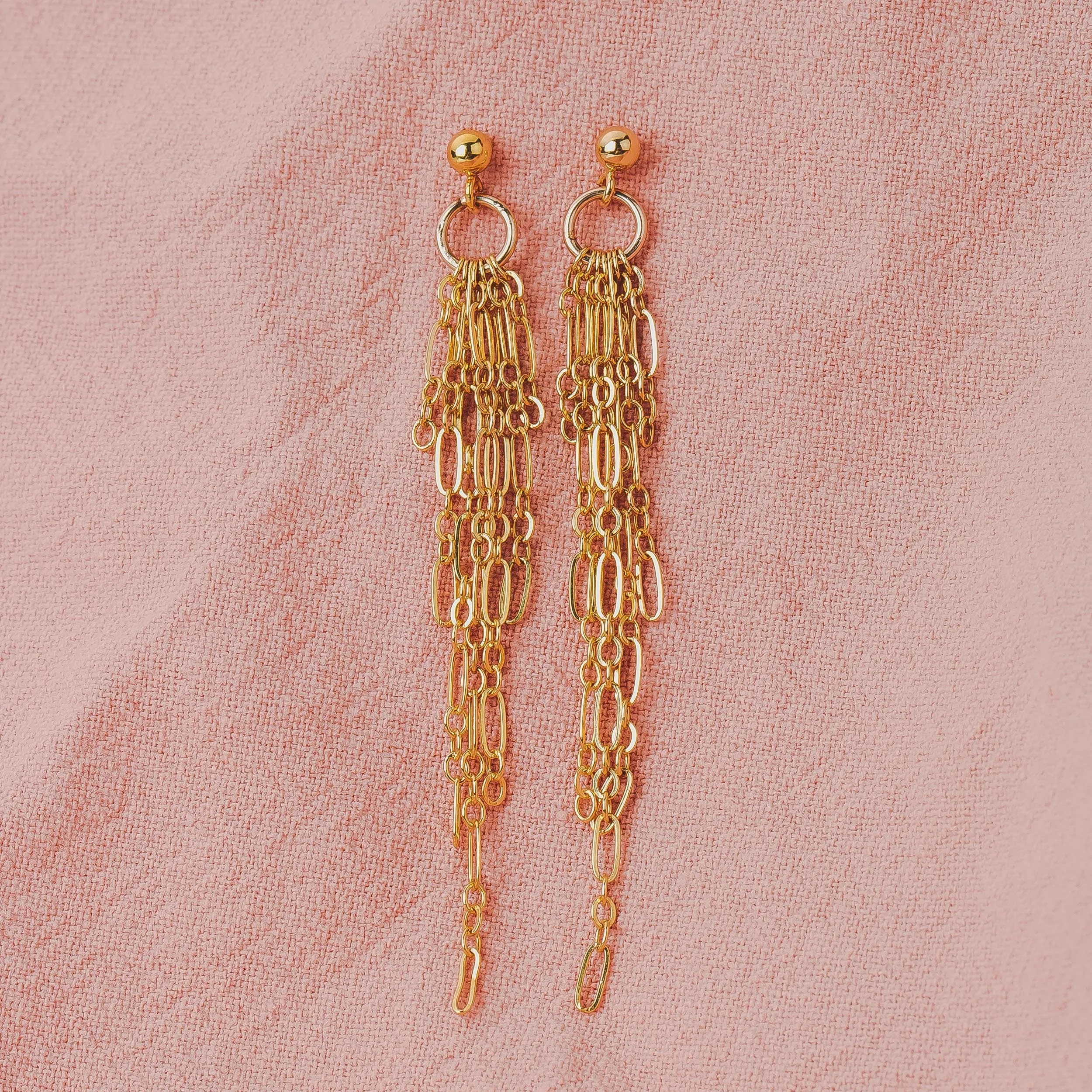 Sadie Chain Tassel Earrings