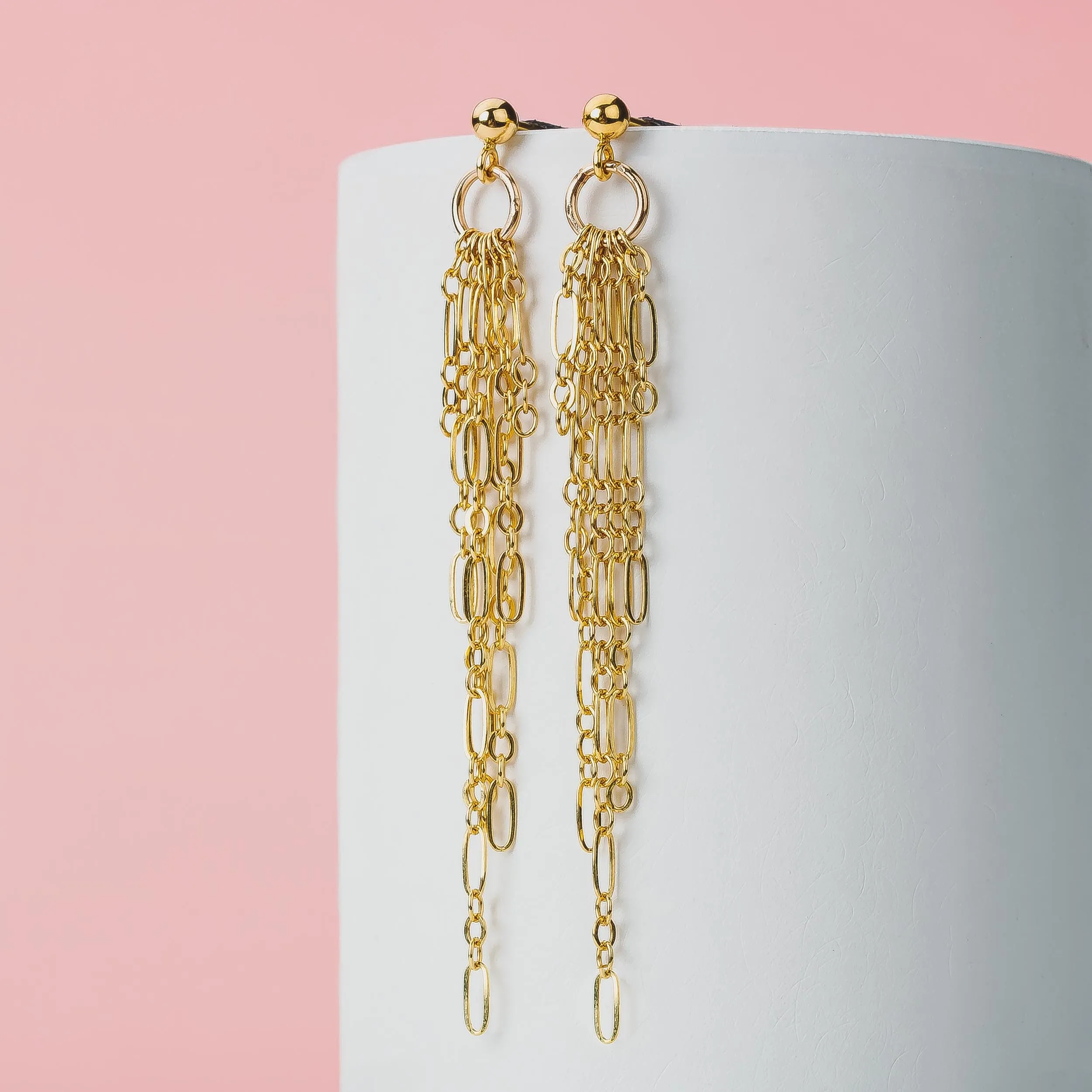 Sadie Chain Tassel Earrings