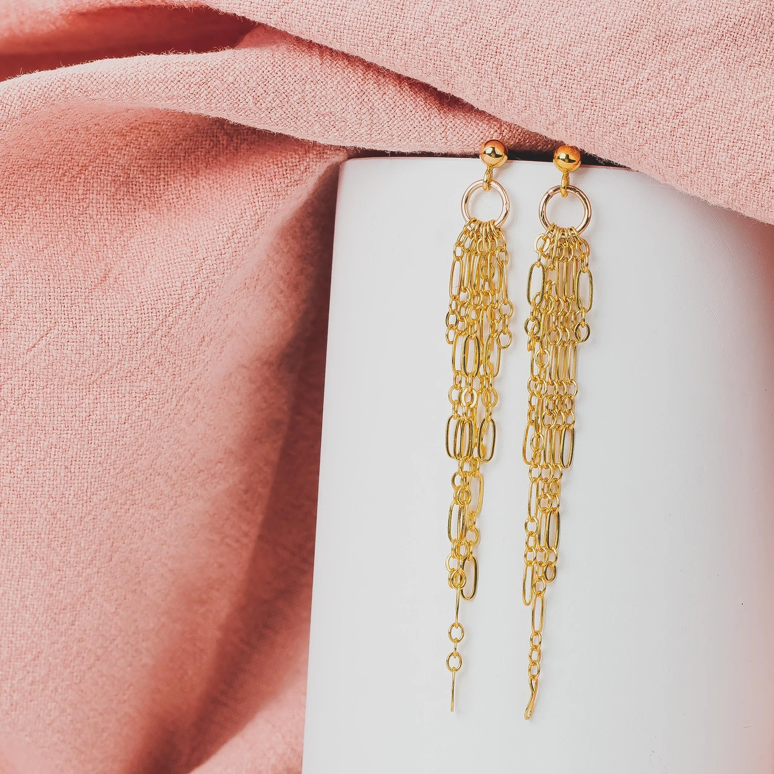 Sadie Chain Tassel Earrings