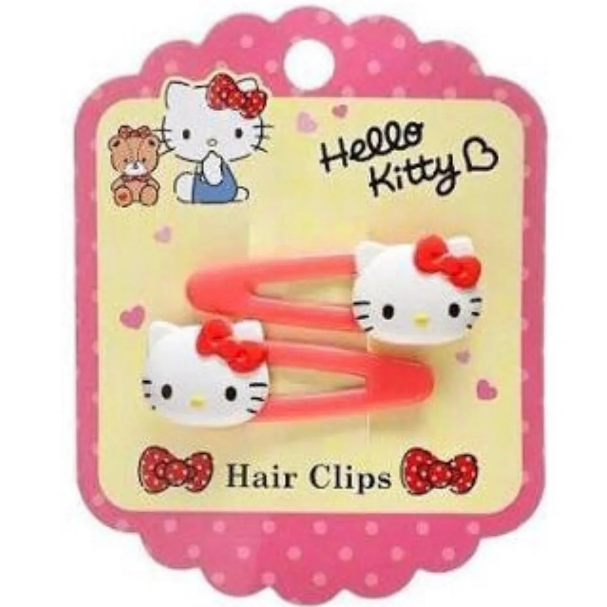 Sanrio Mascot Hair Clips 2-Pcs Set (Little Twin Stars, Hello Kitty, My Melody)