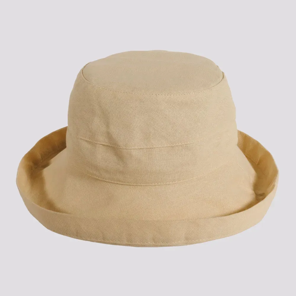 Sausalito | Womens Cotton Sun Bucket Hat with Upturn Brim