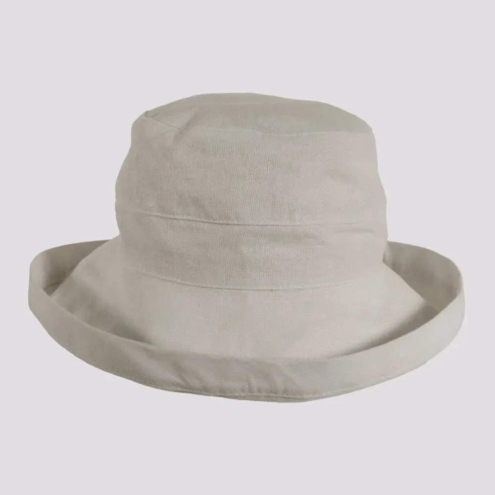 Sausalito | Womens Cotton Sun Bucket Hat with Upturn Brim