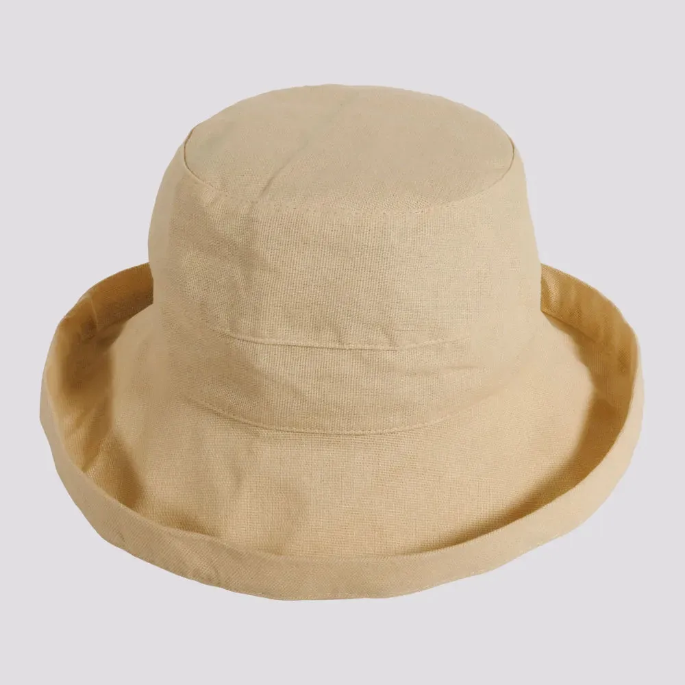 Sausalito | Womens Cotton Sun Bucket Hat with Upturn Brim