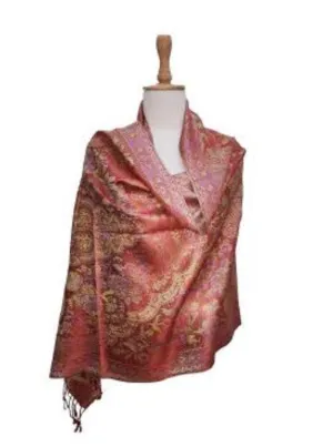 Silk Anique Jamavar Hand Woven stole 25