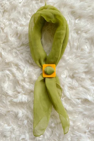 Square Scarf Slide in Yellow