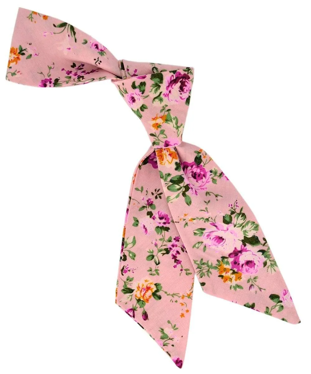 Strawberry Pink Floral Women's Tie