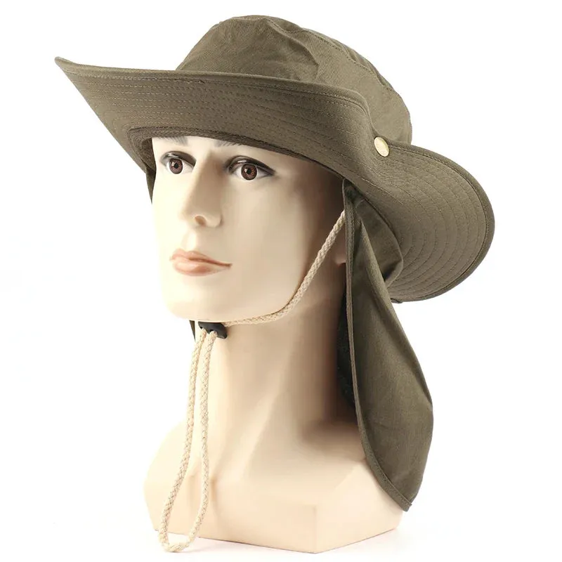 Summer Boonie Hats With Neck Flap Bucket Cap