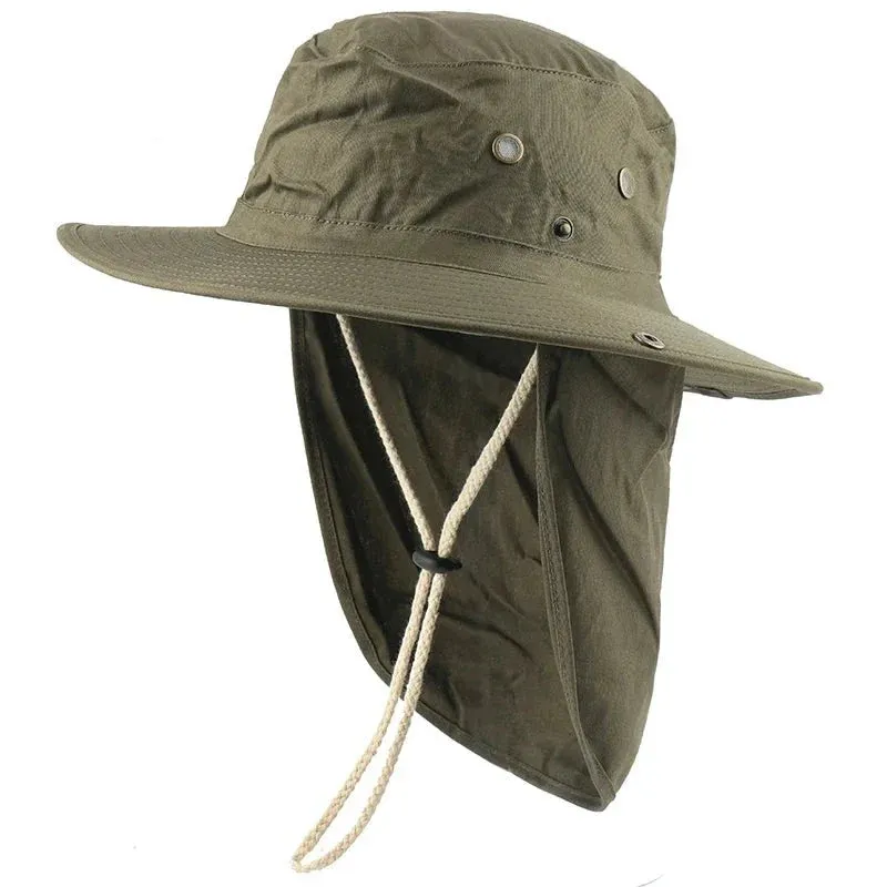 Summer Boonie Hats With Neck Flap Bucket Cap