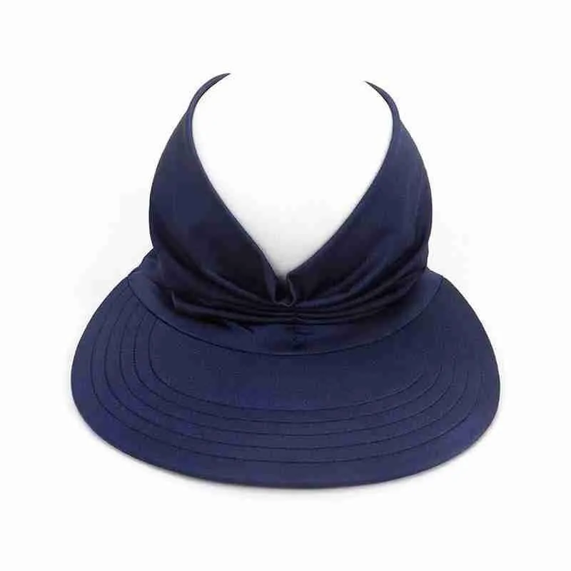 Summer Sun Visor with Elastic Hollow Top Hats