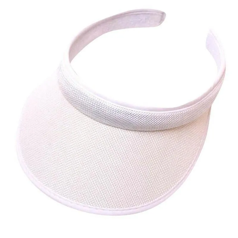 Summer Sun Visor with Elastic Hollow Top Hats