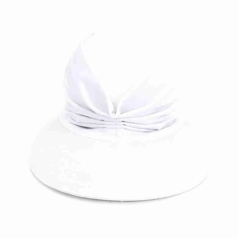 Summer Sun Visor with Elastic Hollow Top Hats