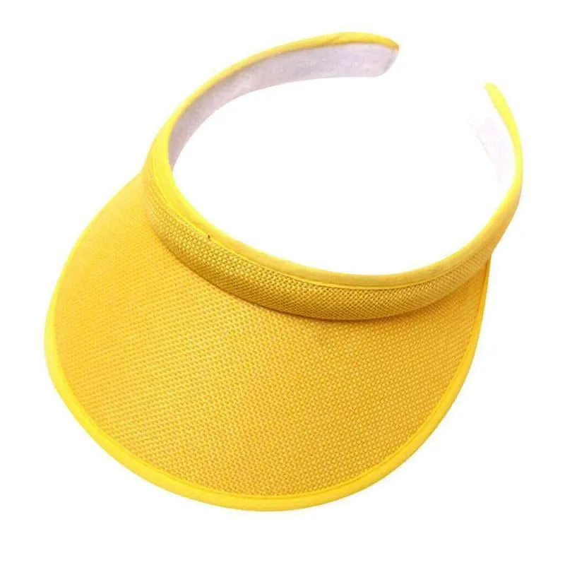 Summer Sun Visor with Elastic Hollow Top Hats