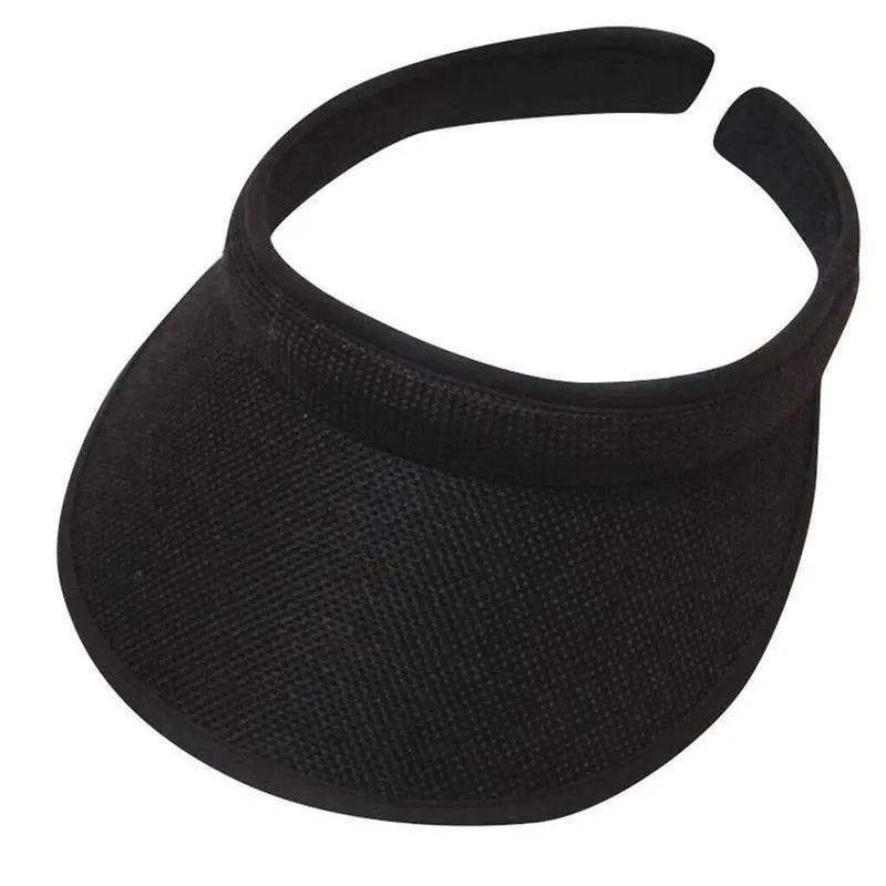 Summer Sun Visor with Elastic Hollow Top Hats