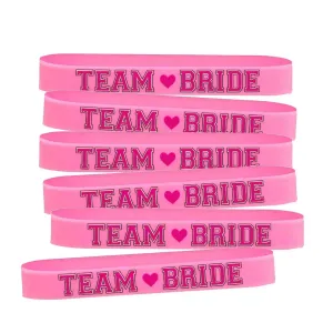 Team Bride Silicone Bracelets - 6 Pkt