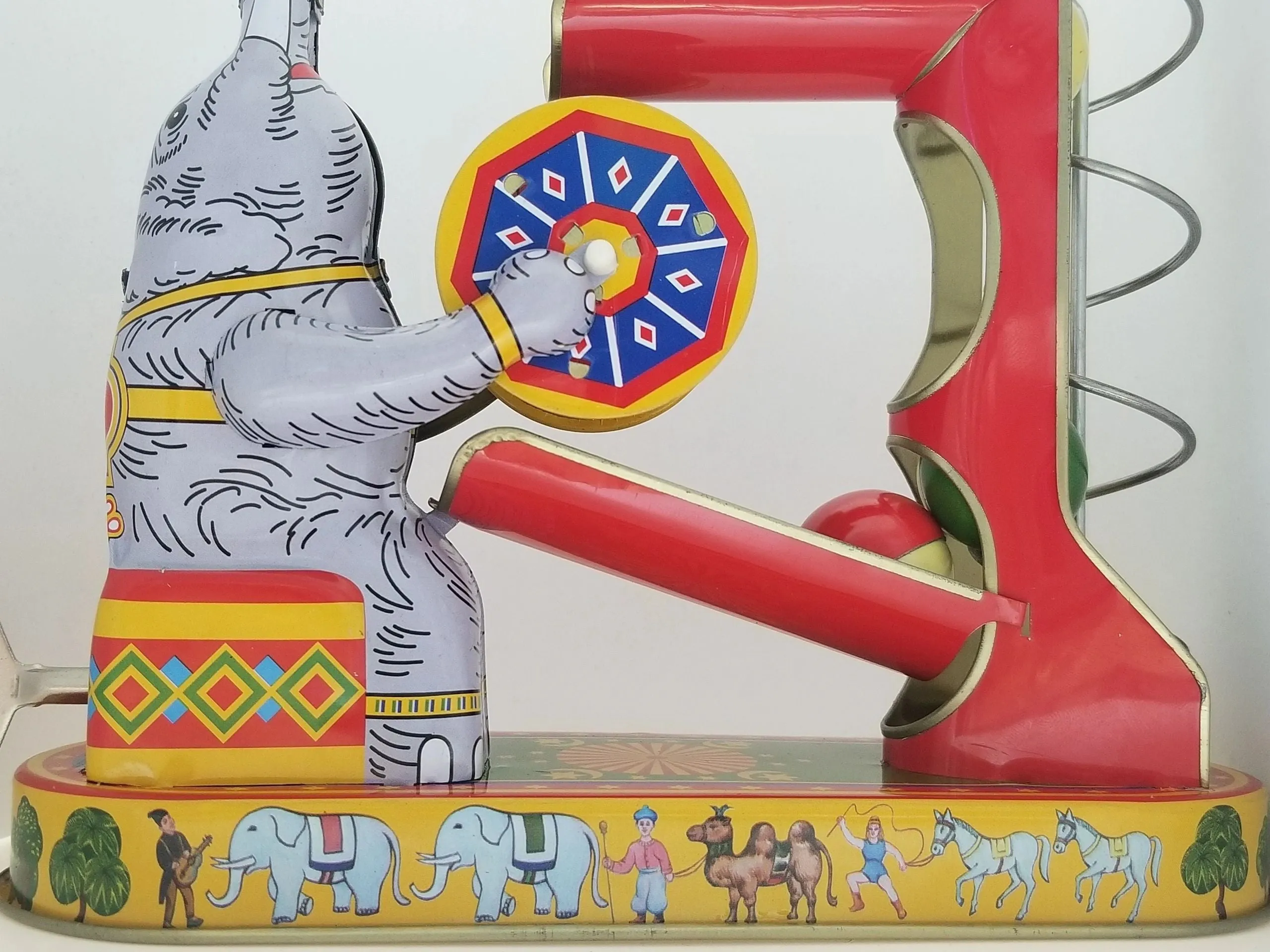 Tin Elephant w/ Ball Game Wind-up Collector's Toy