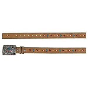 Trenditions Women´s Embroidered Cactus Turquoise Belt