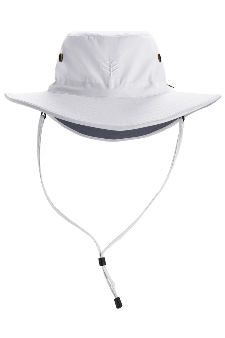 Unisex Leo Shapeable Wide Brim Hat  |  White/Carbon