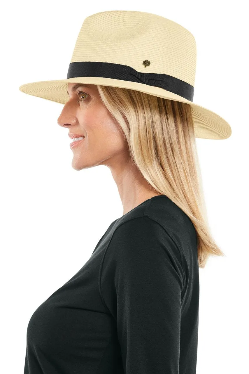 Unisex Peyton Lightweight Fedora  |  Ivory/Black