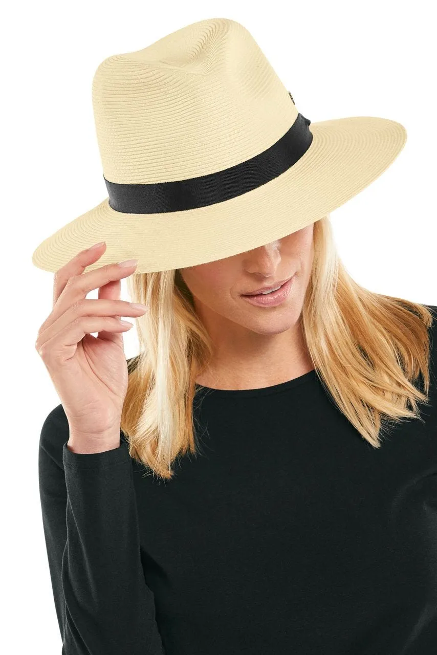 Unisex Peyton Lightweight Fedora  |  Ivory/Black