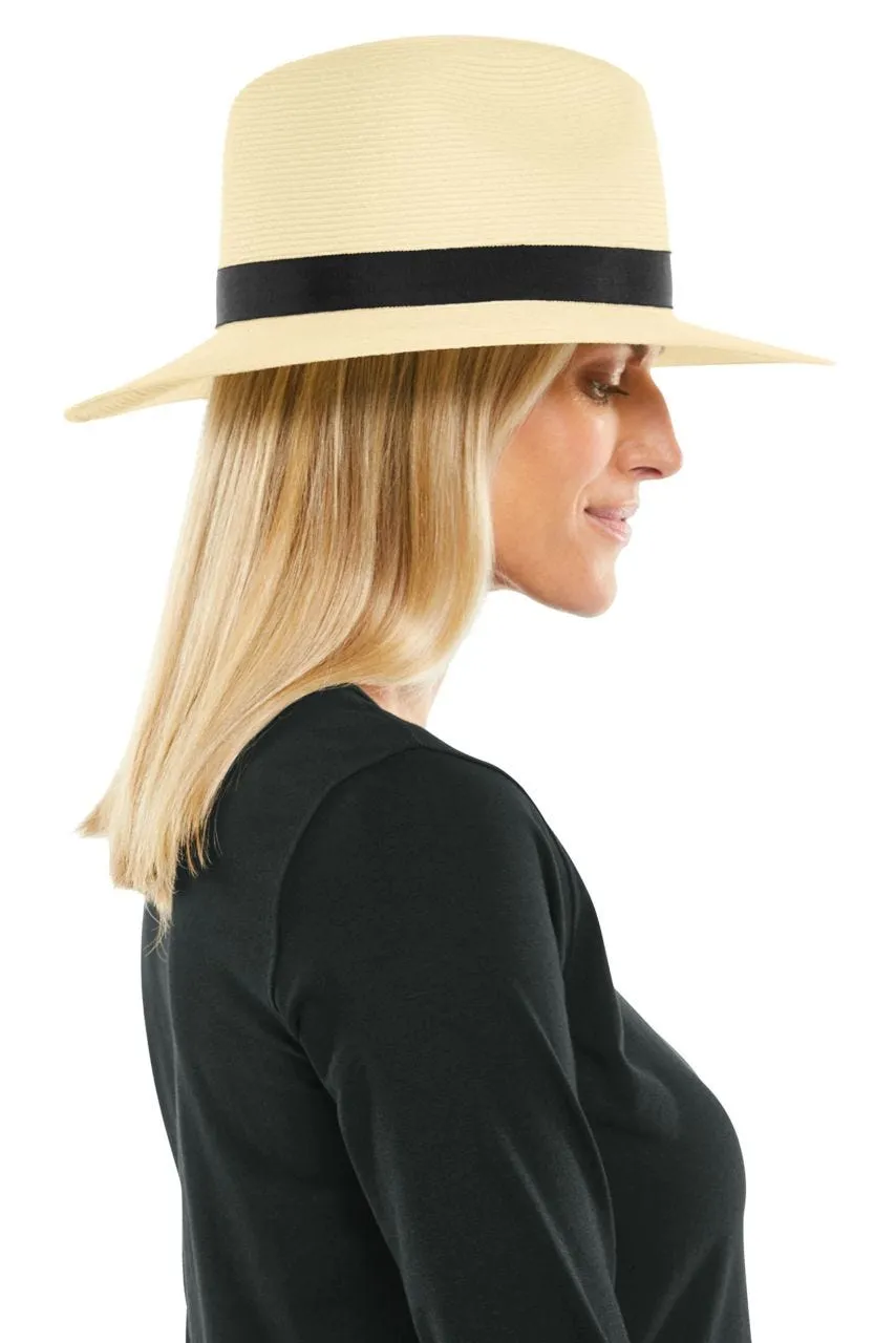 Unisex Peyton Lightweight Fedora  |  Ivory/Black