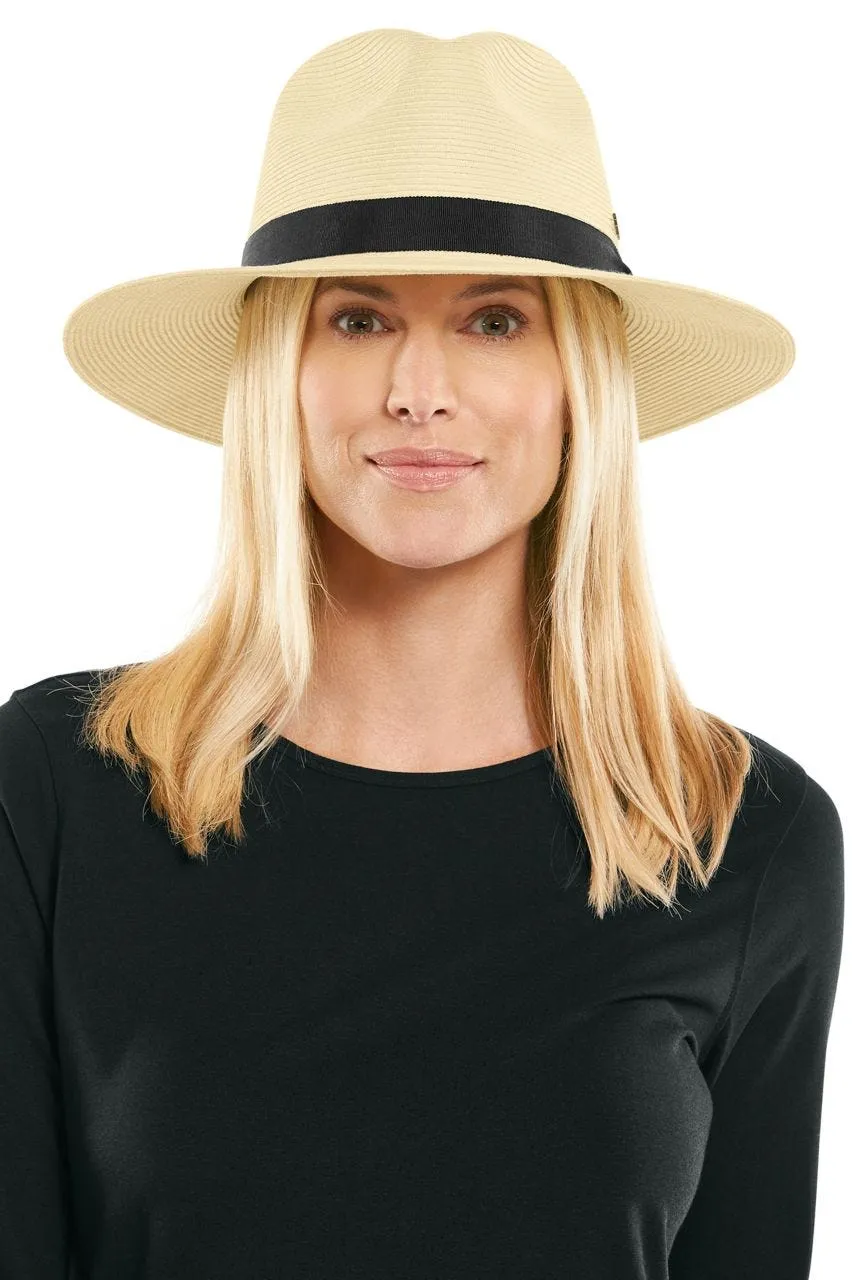 Unisex Peyton Lightweight Fedora  |  Ivory/Black