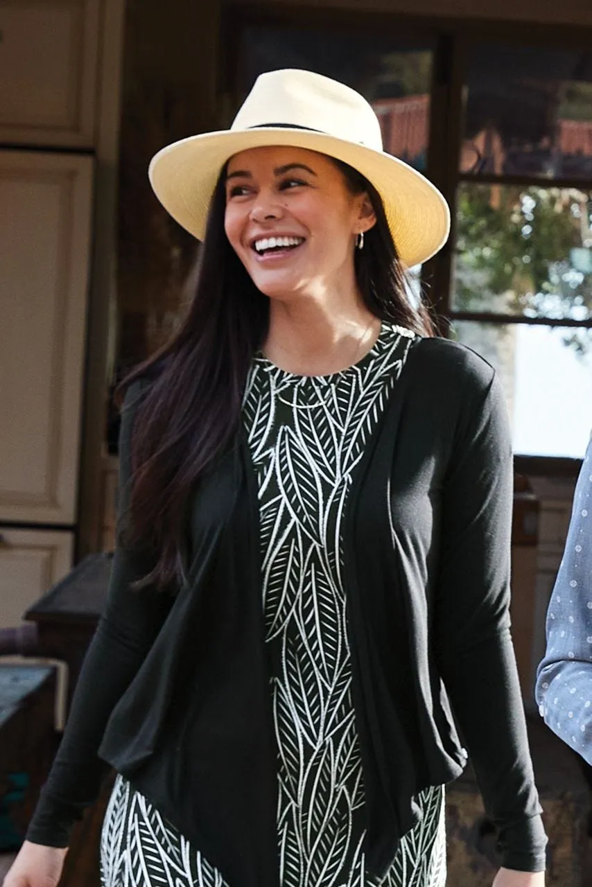 Unisex Peyton Lightweight Fedora  |  Ivory/Black