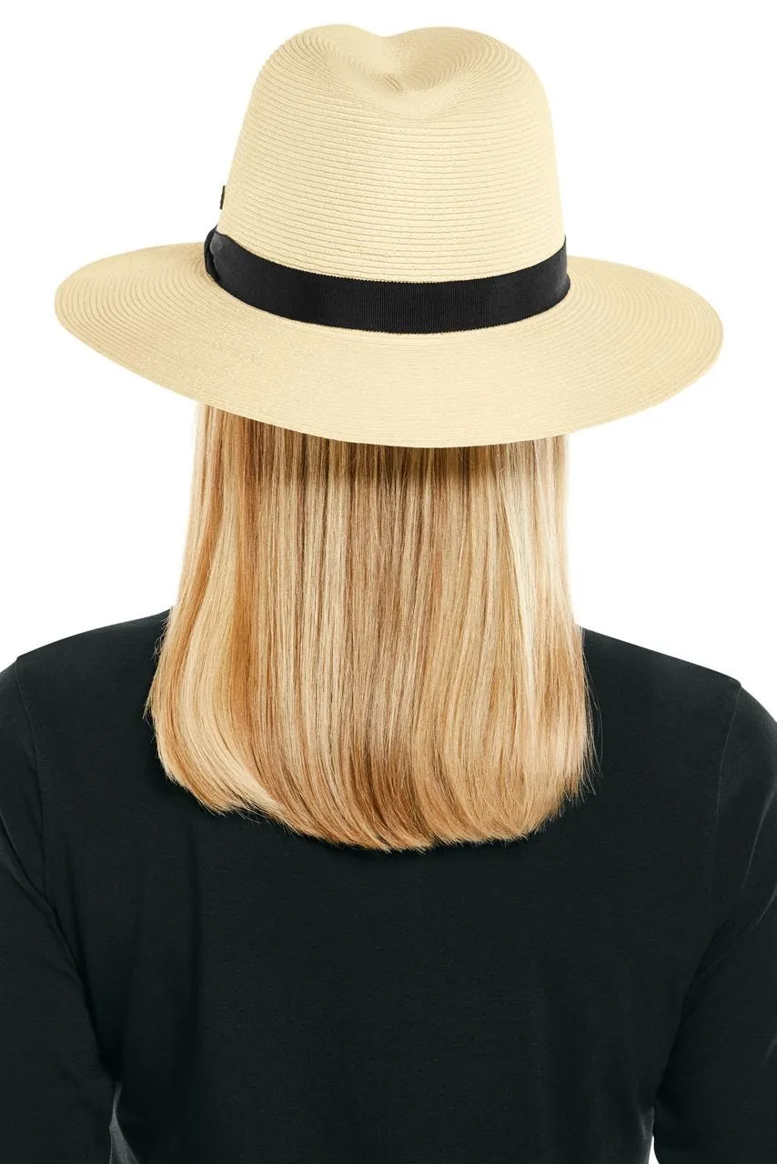 Unisex Peyton Lightweight Fedora  |  Ivory/Black