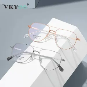 Vicky Mens Full Rim Double Bridge Square Titanium Reading Glasses St6219