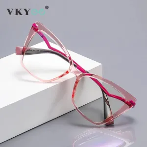 Vicky Women's Full Rim Square Tr 90 Stainless Steel Reading Glasses 2106