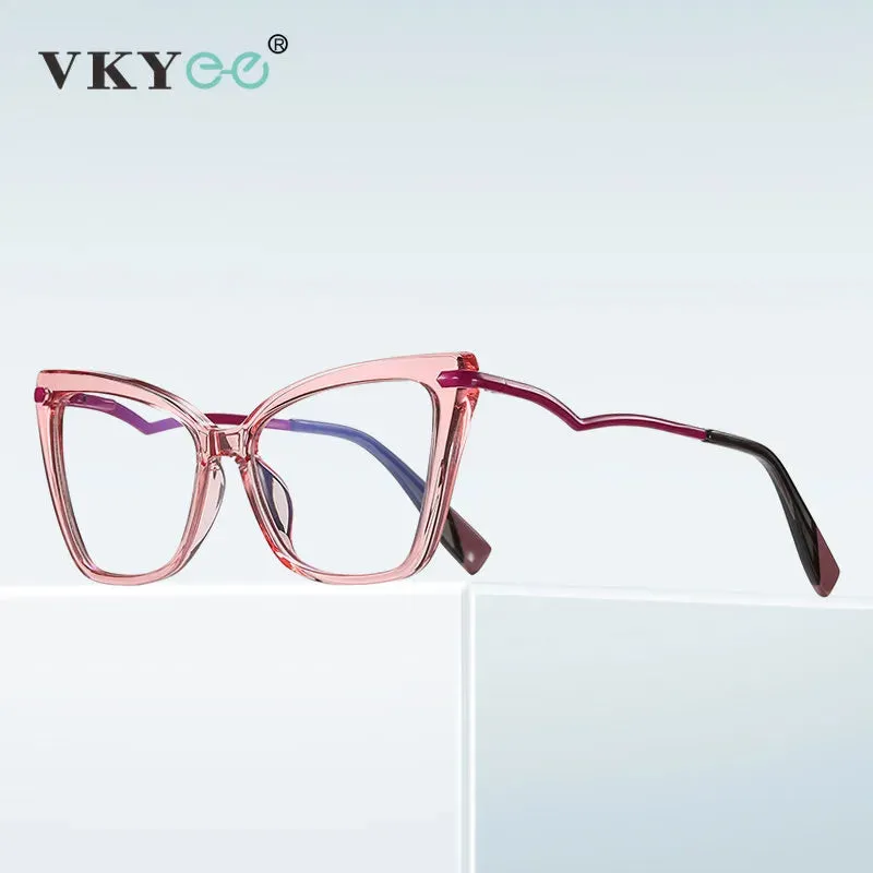 Vicky Women's Full Rim Square Tr 90 Stainless Steel Reading Glasses 2106