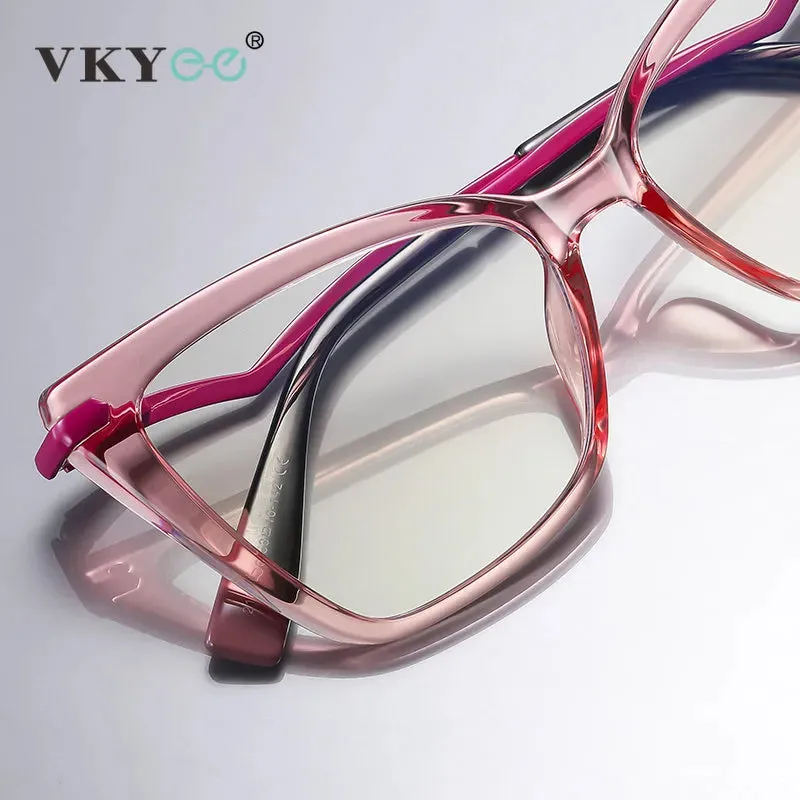 Vicky Women's Full Rim Square Tr 90 Stainless Steel Reading Glasses 2106