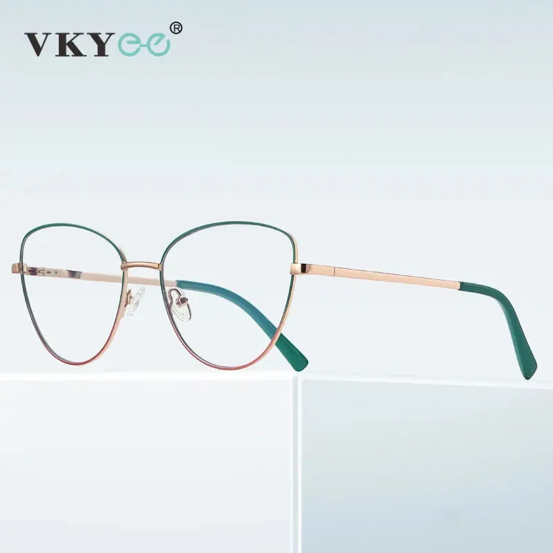 Vicky Women's Full Rim Stainless Steel Cat Eye Reading Glasses 3083