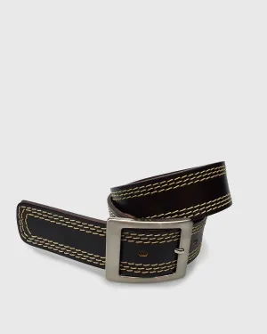 VINCENT& FRANKS / ROUGE 693 ITA ST BROWN LEATHER BELT