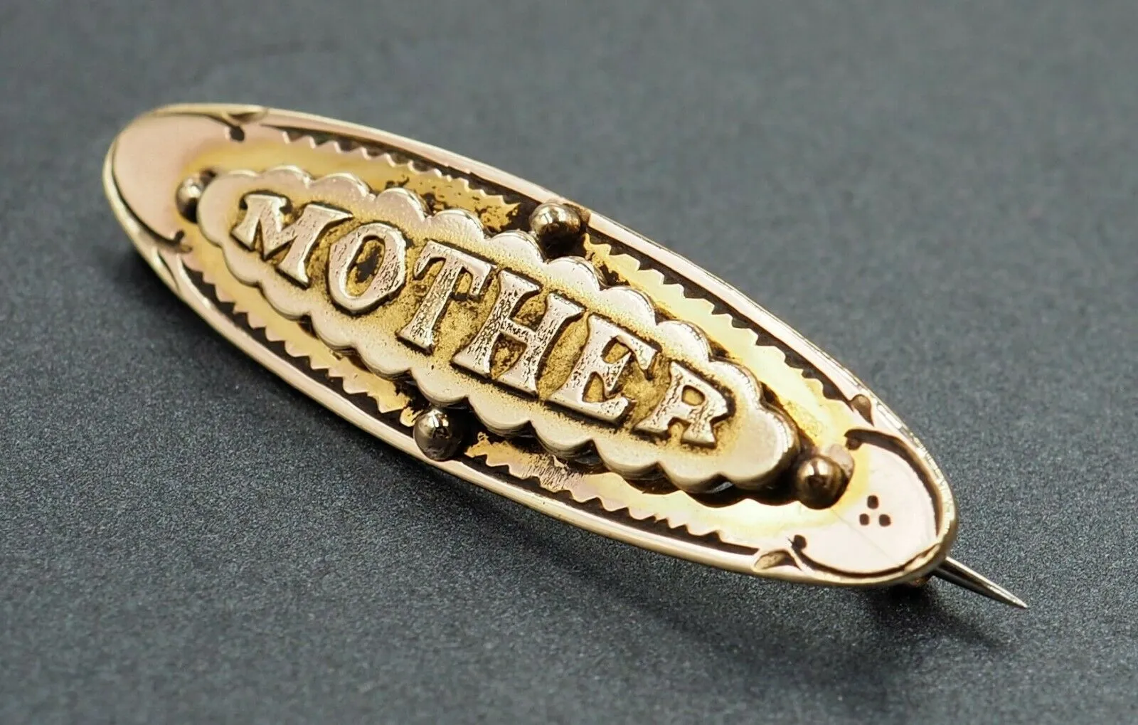 Vintage "Mother" 9ct Yellow Gold Brooch