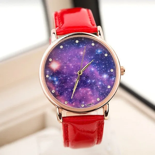 Watch Moon Photo Unisex watch Women Men Wristwatch Starry Sky Space Watch Little Star Wristwatch Special Birthday Gift saat