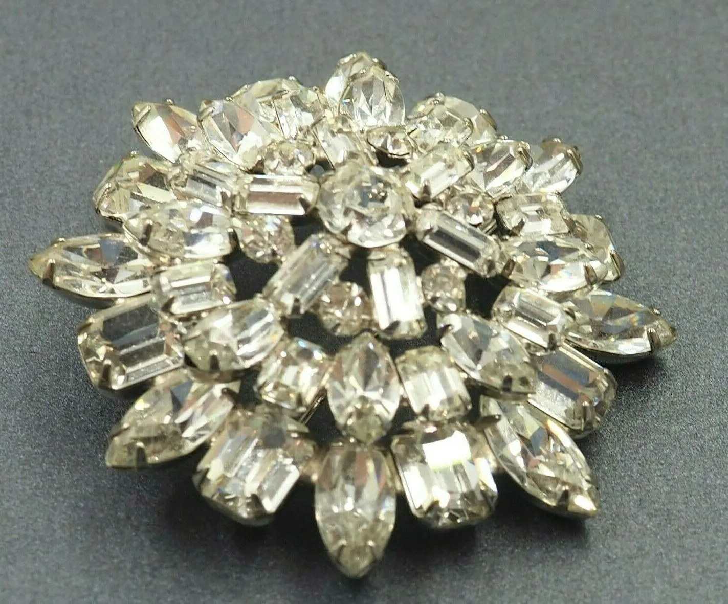 Weiss Handmade Rhinestone Brooch - c.1952