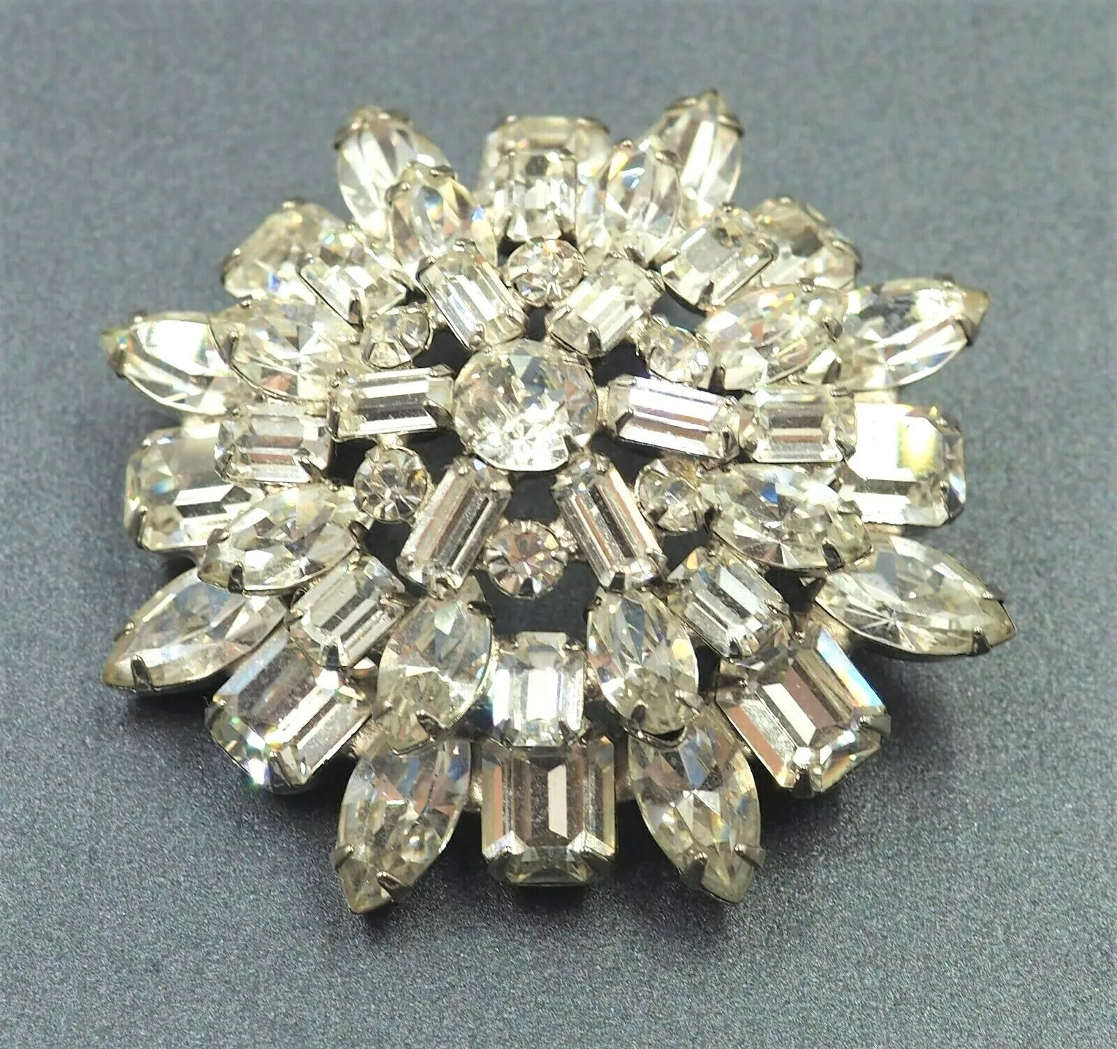 Weiss Handmade Rhinestone Brooch - c.1952