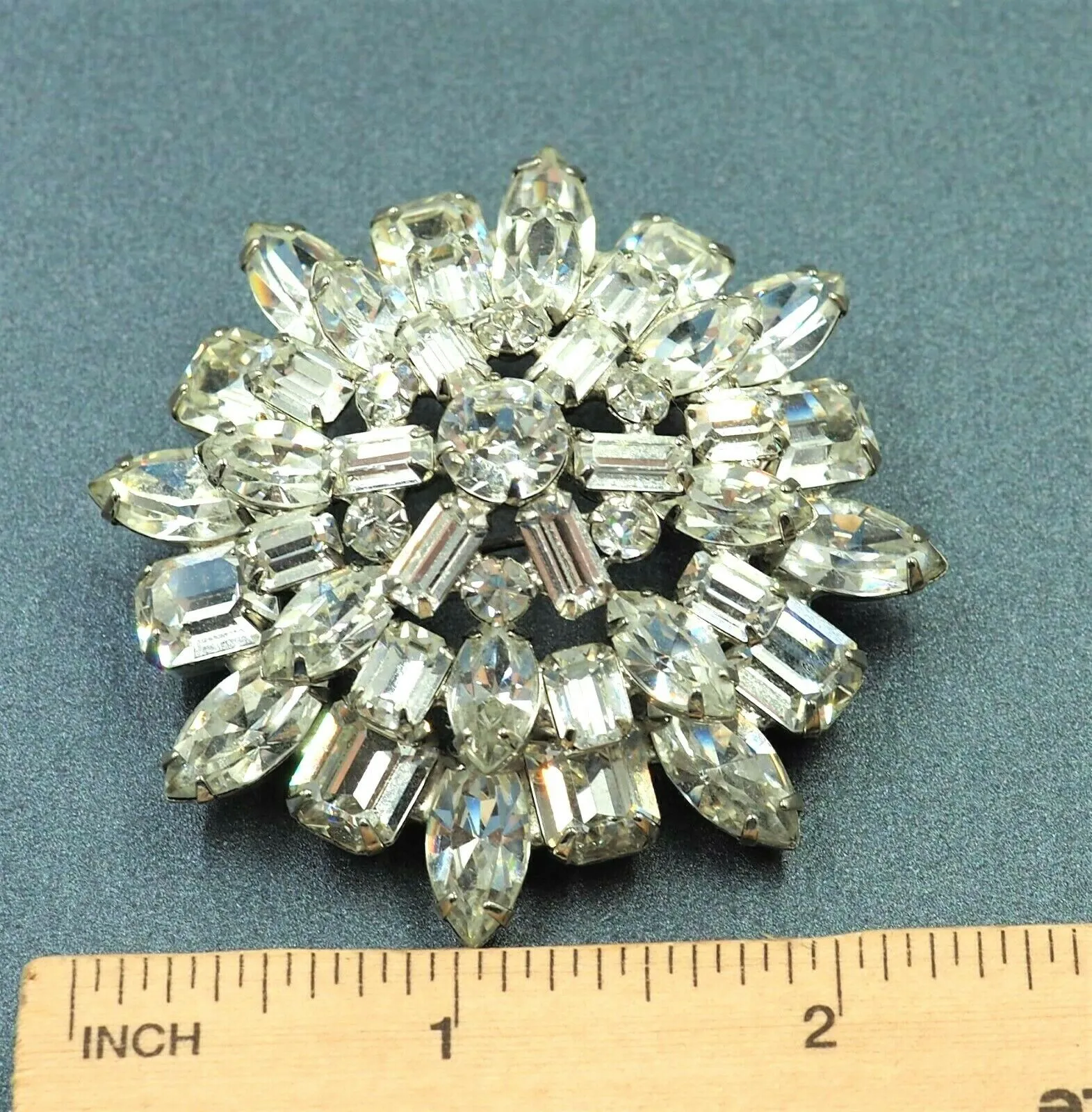 Weiss Handmade Rhinestone Brooch - c.1952