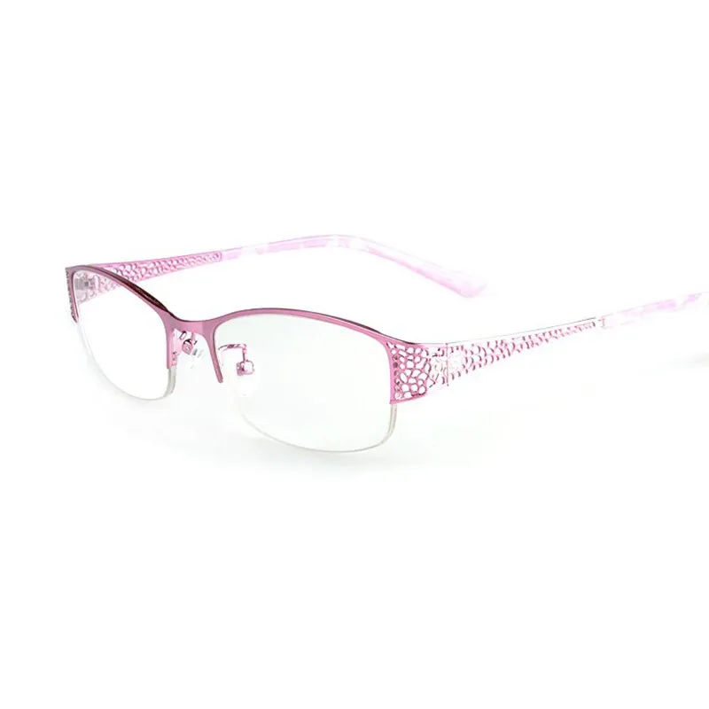 Women's Half Frame Reading Glasses 1.56 Index Clear Anti-Blue Light Lenses F99001