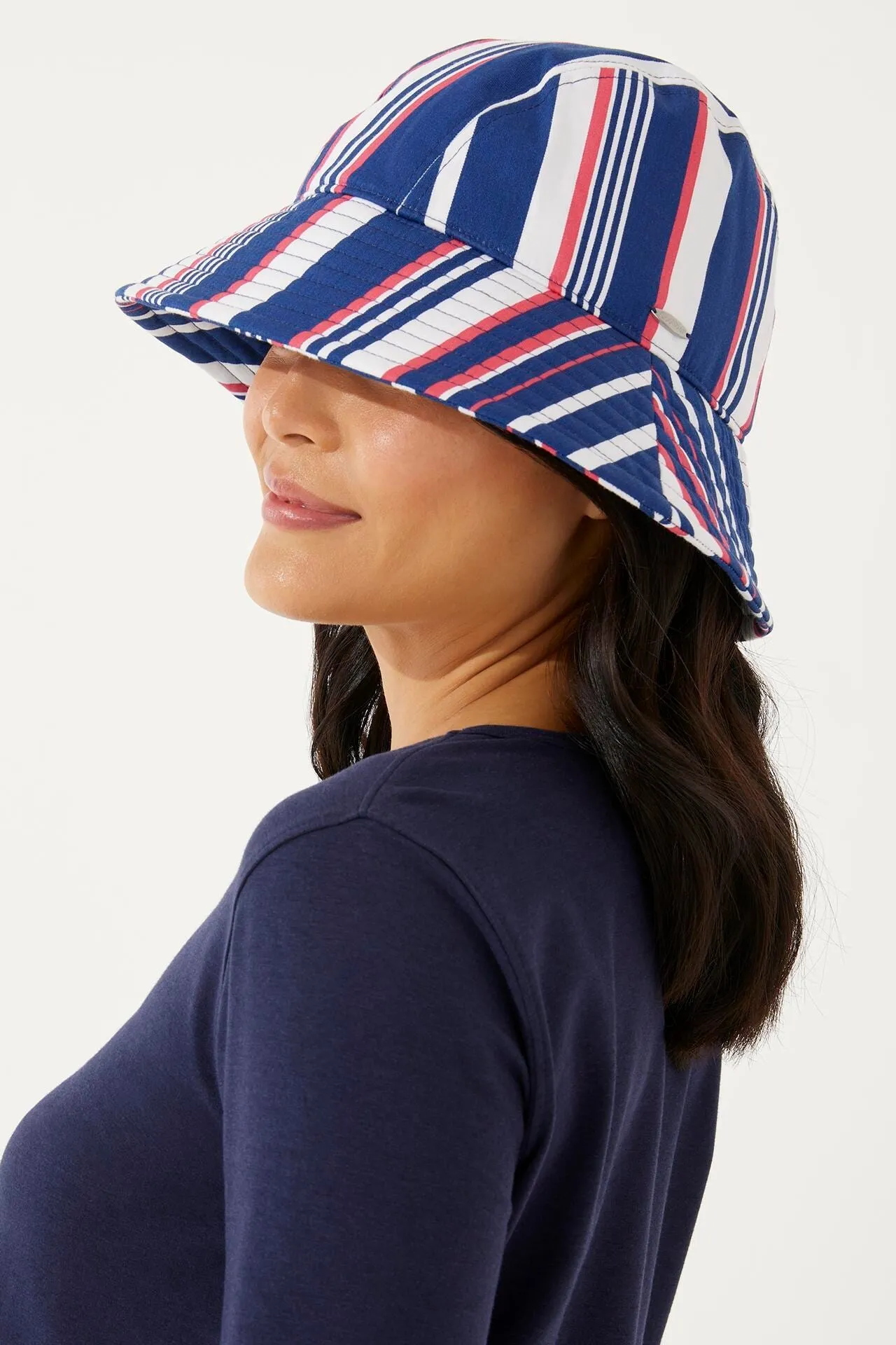 Women's Katia Cotton Bucket Hat  |  Navy Multicolor